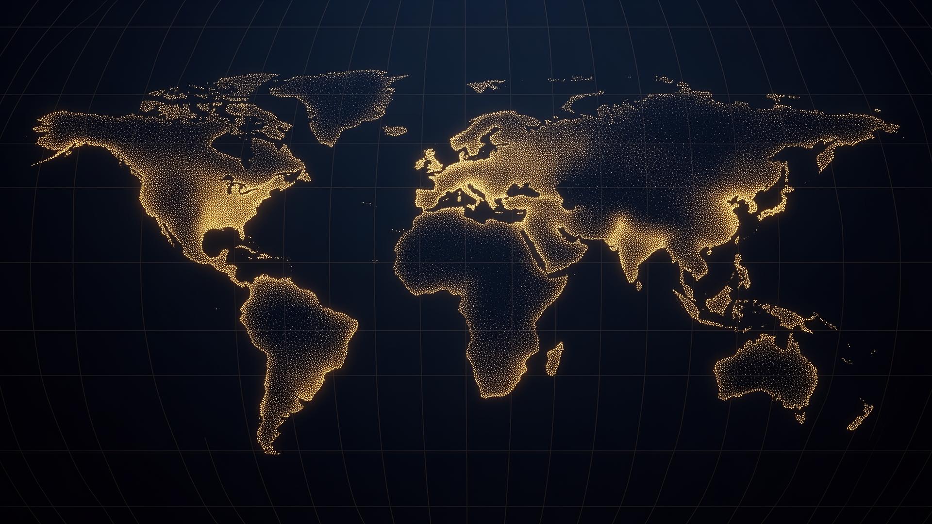 Vintage world map showing international ministry routes